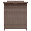  barna polyrattan kerti pad párnával 116 x 46 x 57 cm