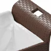  barna polyrattan kerti pad párnával 116 x 46 x 57 cm