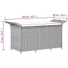 fekete polyrattan kerti pad párnával 116 x 46 x 57 cm