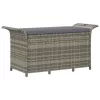  barna polyrattan kerti pad párnával 116 x 46 x 57 cm