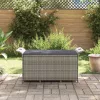  barna polyrattan kerti pad párnával 116 x 46 x 57 cm