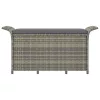  barna polyrattan kerti pad párnával 116 x 46 x 57 cm