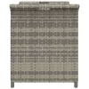  barna polyrattan kerti pad párnával 116 x 46 x 57 cm