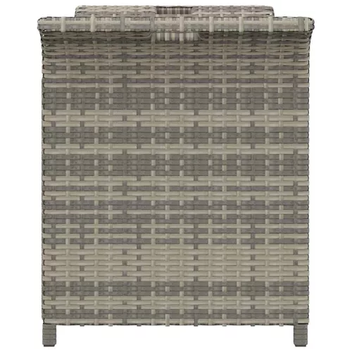  barna polyrattan kerti pad párnával 116 x 46 x 57 cm