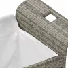  barna polyrattan kerti pad párnával 116 x 46 x 57 cm