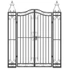  fekete kovácsoltvas kertkapu 121x8x150 cm 