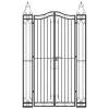  fekete kovácsoltvas kertkapu 121 x 8 x 200 cm 