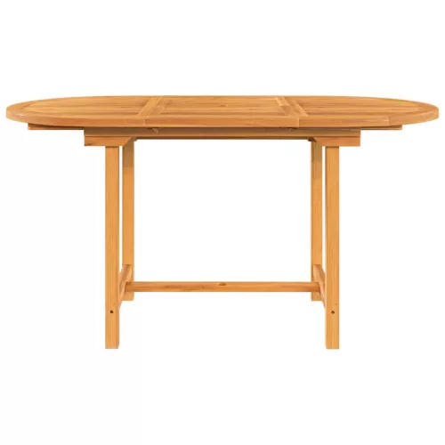  kihúzható tömör tíkfa kerti asztal 110-160 x 80 x 75 cm