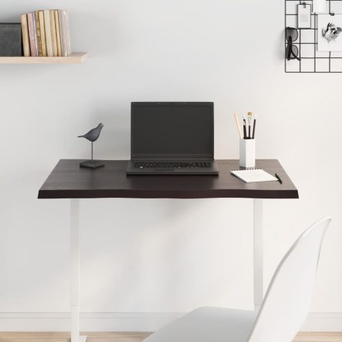  sötétbarna kezelt tömör tölgyfa asztallap 80 x 60 x 2 cm