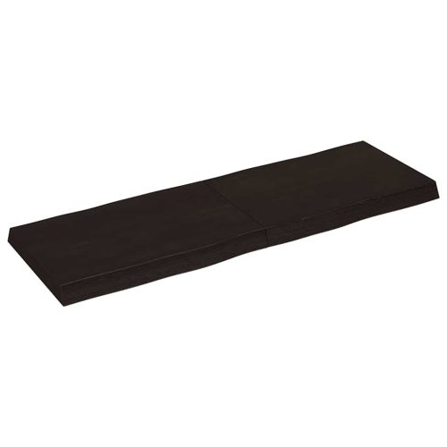  sötétbarna kezelt tömör asztallap 120x40x(2-6) cm