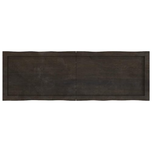  sötétbarna kezelt tömör asztallap 120x40x(2-6) cm