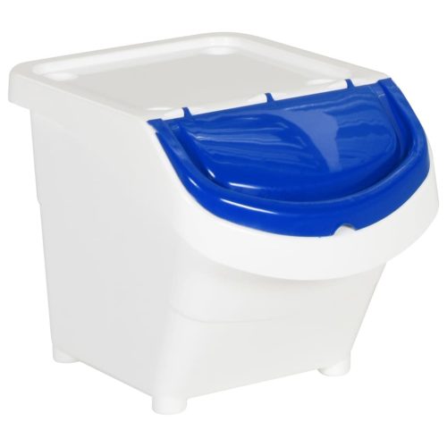  3 db fehér PP egymásra rakható fedeles szemeteskuka 78 L