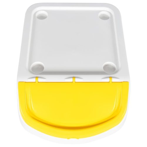  3 db fehér PP egymásra rakható fedeles szemeteskuka 120 L