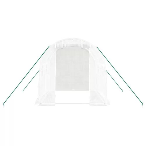  fehér acélvázas melegház 4 m² 2x2x2 m