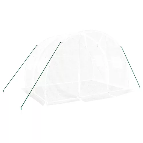  fehér acélvázas melegház 6 m² 3 x 2 x 2 m