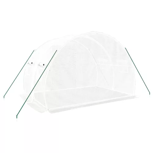  fehér acélvázas melegház 6 m² 3 x 2 x 2 m