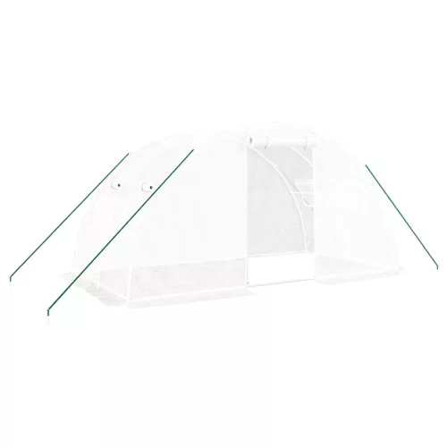  fehér acélvázas melegház 8 m² 4 x 2 x 2 m