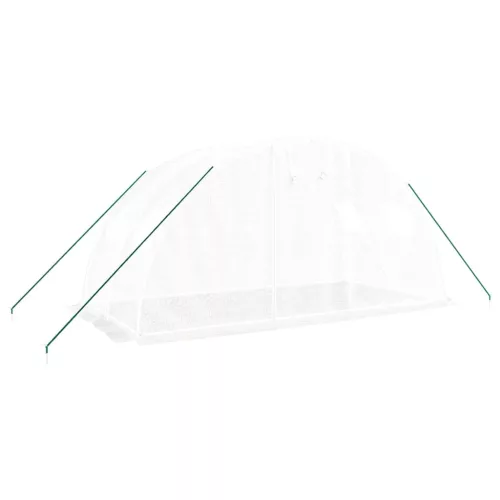  fehér acélvázas melegház 8 m² 4 x 2 x 2 m