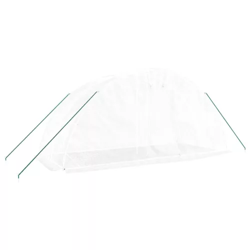  fehér acélvázas melegház 10 m² 5 x 2 x 2,3 m