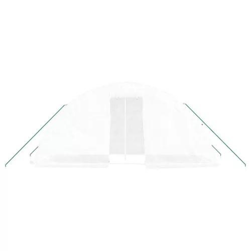  fehér acélvázas melegház 10 m² 5 x 2 x 2,3 m