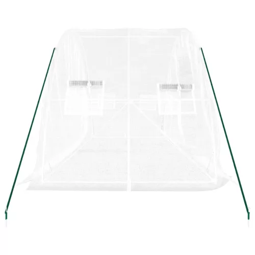  fehér acélvázas melegház 10 m² 5 x 2 x 2,3 m