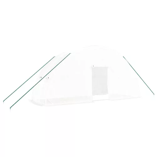  fehér acélvázas melegház 12 m² 6 x 2 x 2,85 m