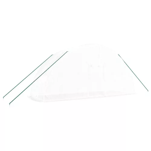  fehér acélvázas melegház 12 m² 6 x 2 x 2,85 m