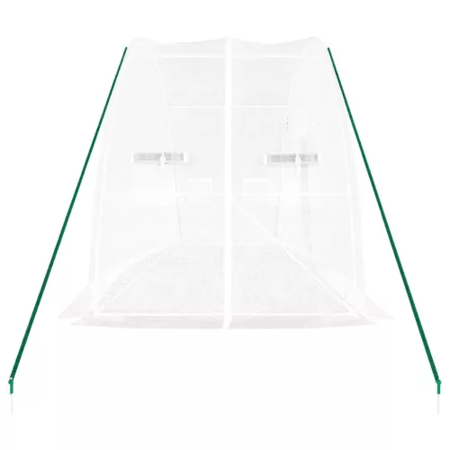  fehér acélvázas melegház 12 m² 6 x 2 x 2,85 m