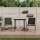  2 db fekete polyrattan kerti szék párnával 56 x 59 x 84 cm