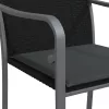  2 db fekete polyrattan kerti szék párnával 56 x 59 x 84 cm