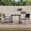 2 db fekete polyrattan kerti szék 54 x 62,5 x 89 cm
