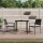  2 db fekete polyrattan kerti szék 54 x 62,5 x 89 cm