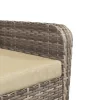  világosbarna polyrattan kerti szék lábtartóval