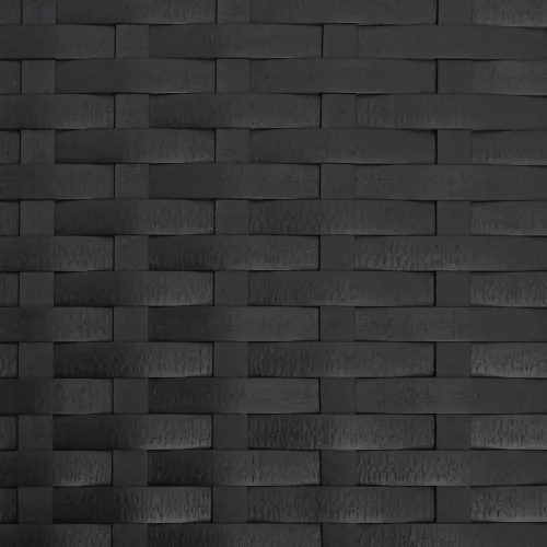  fekete polyrattan kerti szék lábtartóval