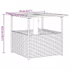  barna polyrattan kerti asztal napernyőlyukkal 55x55x46,5 cm