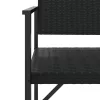  fekete 2-személyes polyrattan kerti pad