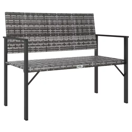  2-személyes szürke polyrattan kerti pad