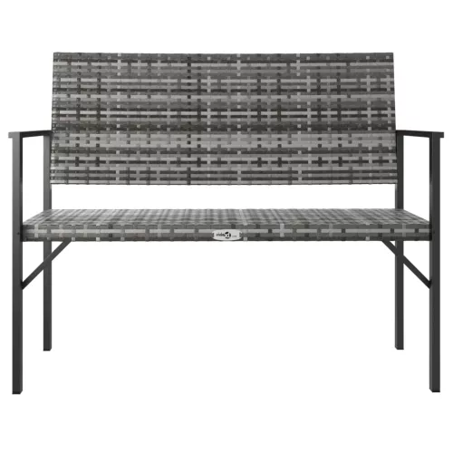  2-személyes szürke polyrattan kerti pad