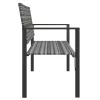  2-személyes szürke polyrattan kerti pad