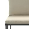  3 részes szürke polyrattan kerti ülőgarnitúra párnákkal