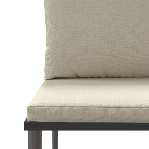  3 részes szürke polyrattan kerti ülőgarnitúra párnákkal