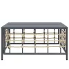  antracitszürke polyrattan kerti asztal 70 x 70 x 34 cm