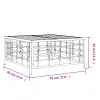  antracitszürke polyrattan kerti asztal 70 x 70 x 34 cm