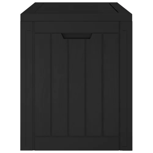  fekete polipropilén kerti tárolóláda 55,5x43x53 cm
