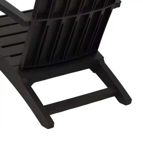  fekete polipropilén kerti adirondack szék