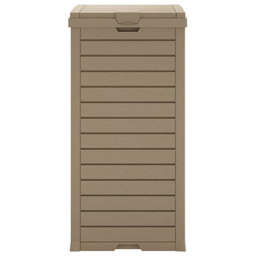  világosbarna kültéri polipropilén szemeteskuka 41x41x86 cm