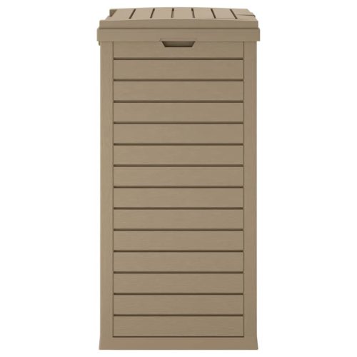  világosbarna kültéri polipropilén szemeteskuka 41x41x86 cm