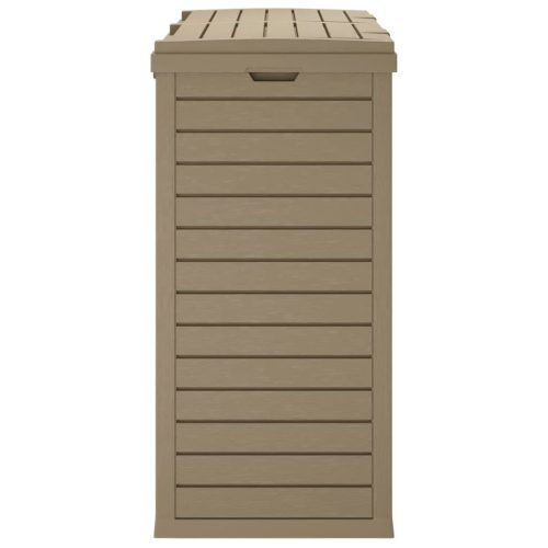  világosbarna kültéri polipropilén szemeteskuka 78x41x86 cm