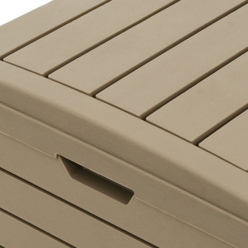  világosbarna kültéri polipropilén szemeteskuka 78x41x86 cm