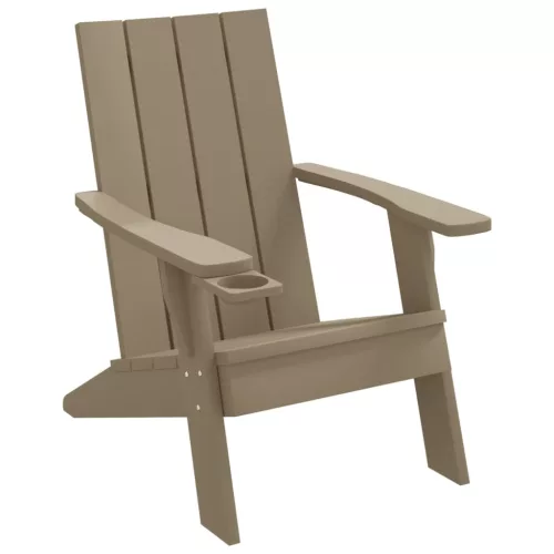  világosbarna polipropilén kerti adirondack szék 75x88,5x89,5 cm